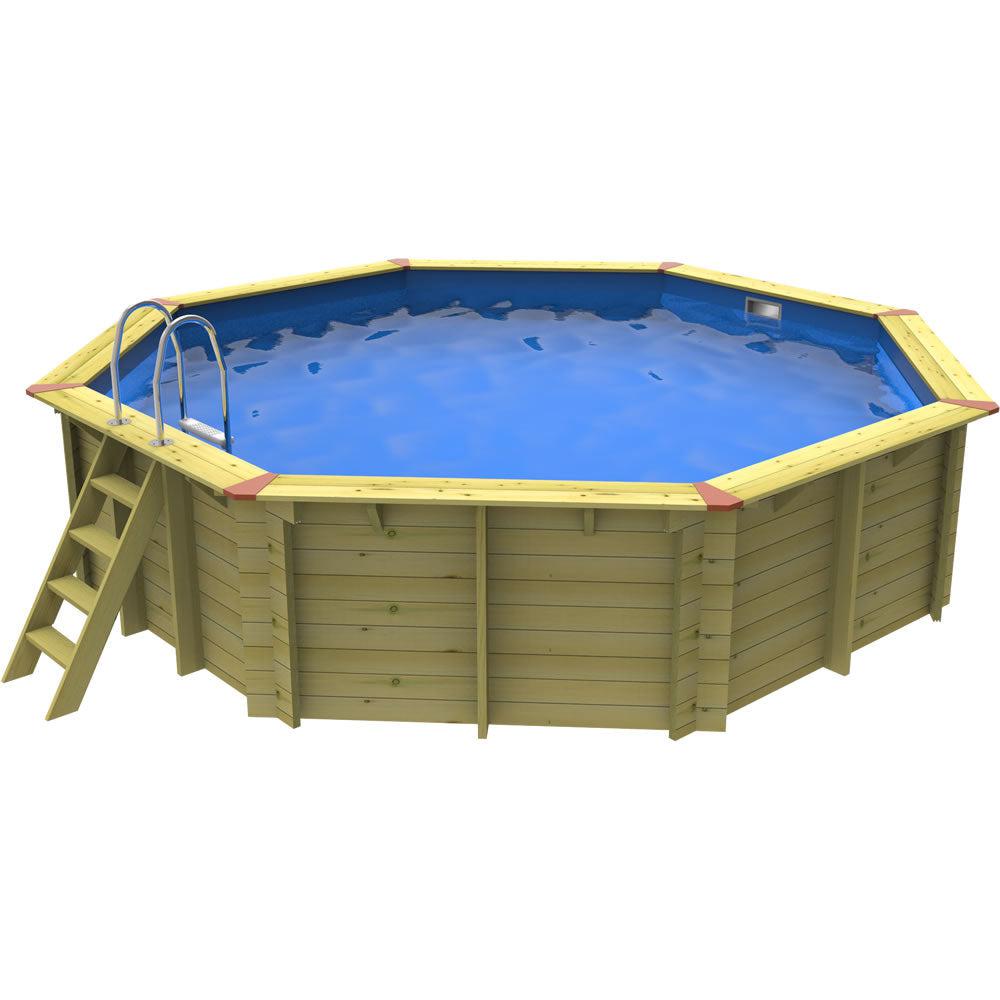 Octagonal Pool View Large Eco 5m Timber Pool Kit - Spacious & Durable | Layzee Living