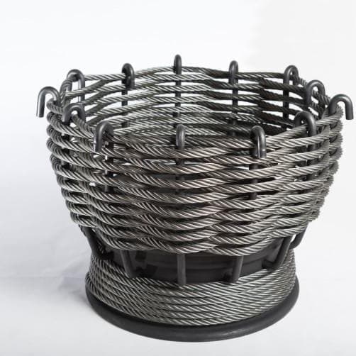 LayzeePit Small, Steel Wire Rope Fire Basket/ Pit, Very High Quality, UK Made