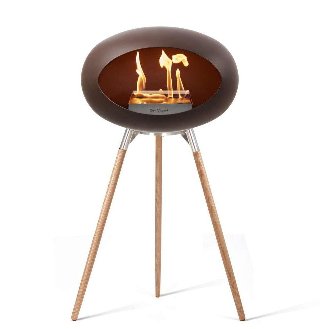 Le Feu GROUND WOOD HIGH Bio Ethanol Fireplace in NEW Mocca colour