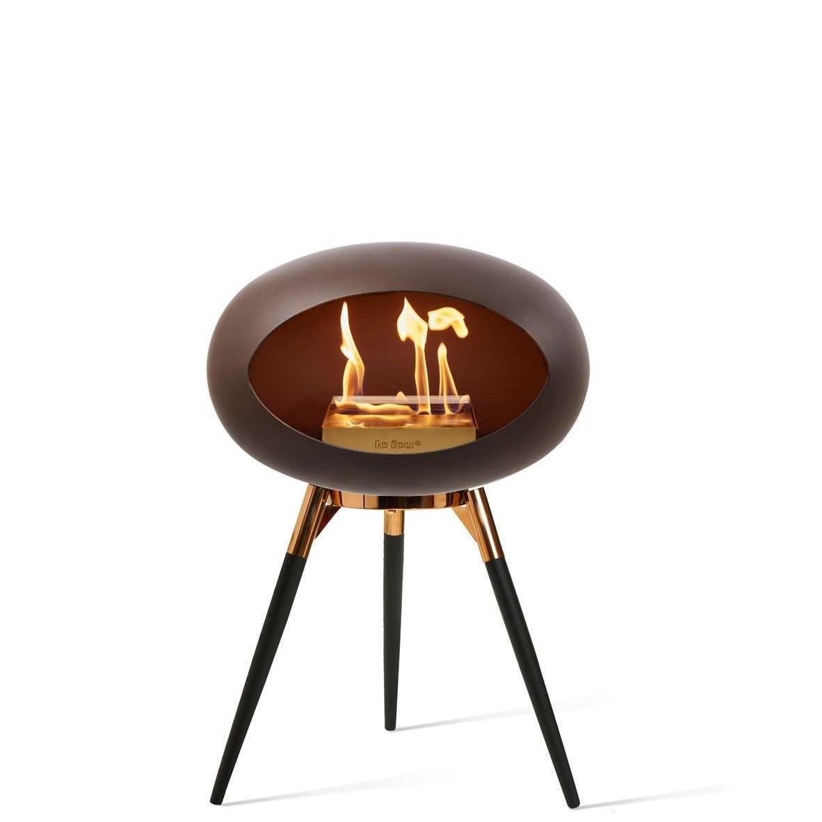 Le Feu GROUND WOOD HIGH Bio Ethanol Fireplace in NEW Mocca colour