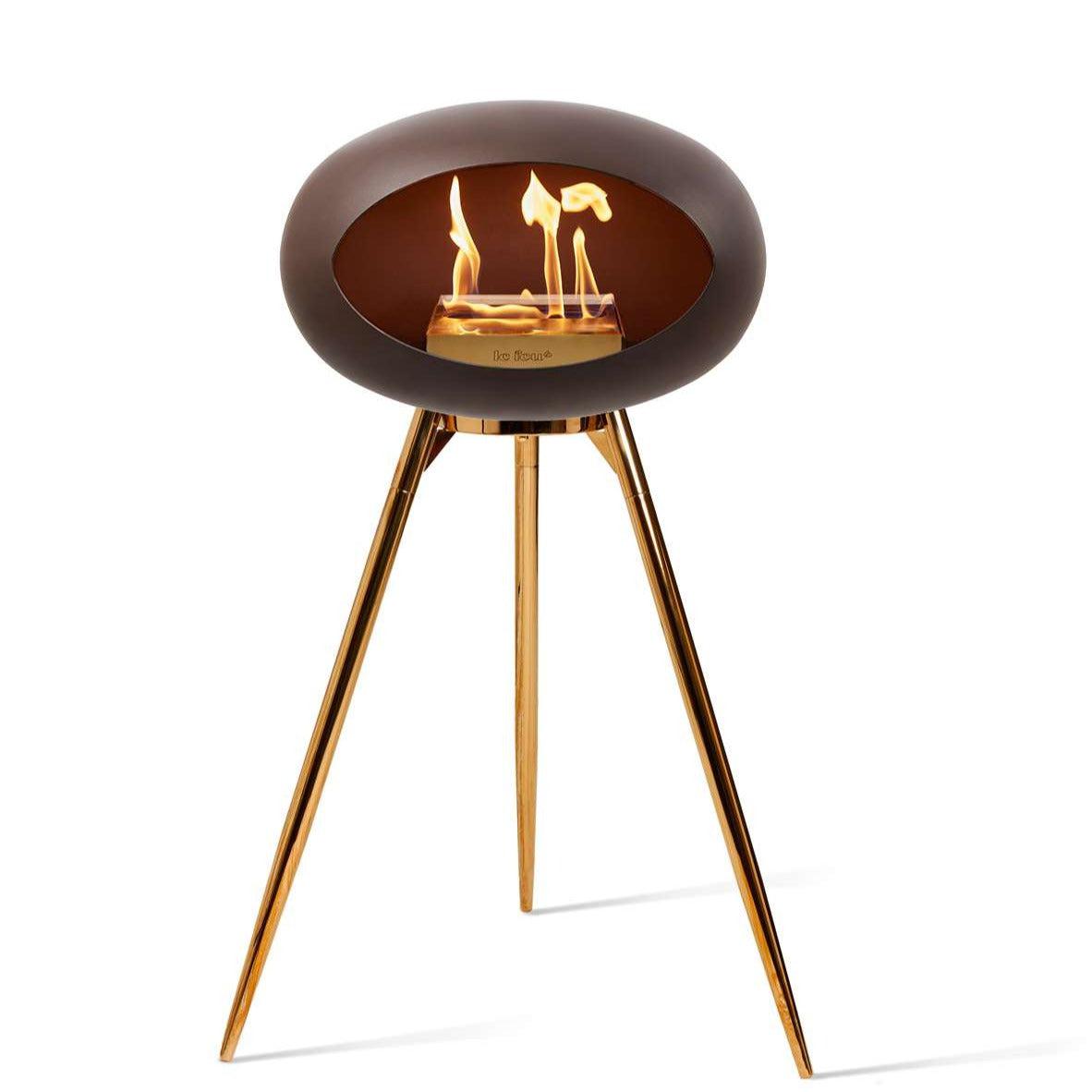 Le Feu GROUND WOOD HIGH Bio Ethanol Fireplace in NEW Mocca colour