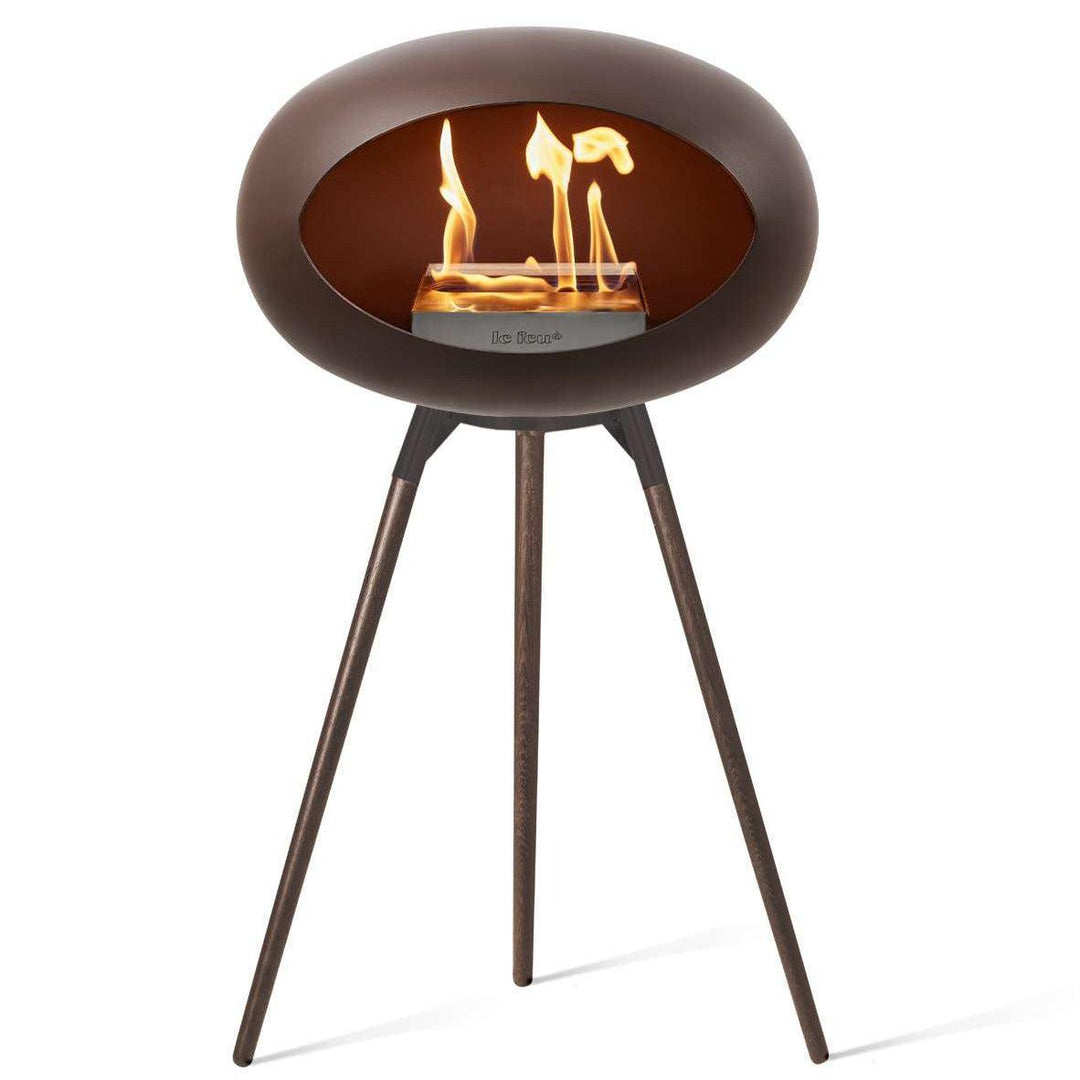 Le Feu GROUND WOOD HIGH Bio Ethanol Fireplace in NEW Mocca colour