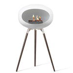 Le Feu GROUND WOOD HIGH Bio Ethanol Fireplace in White