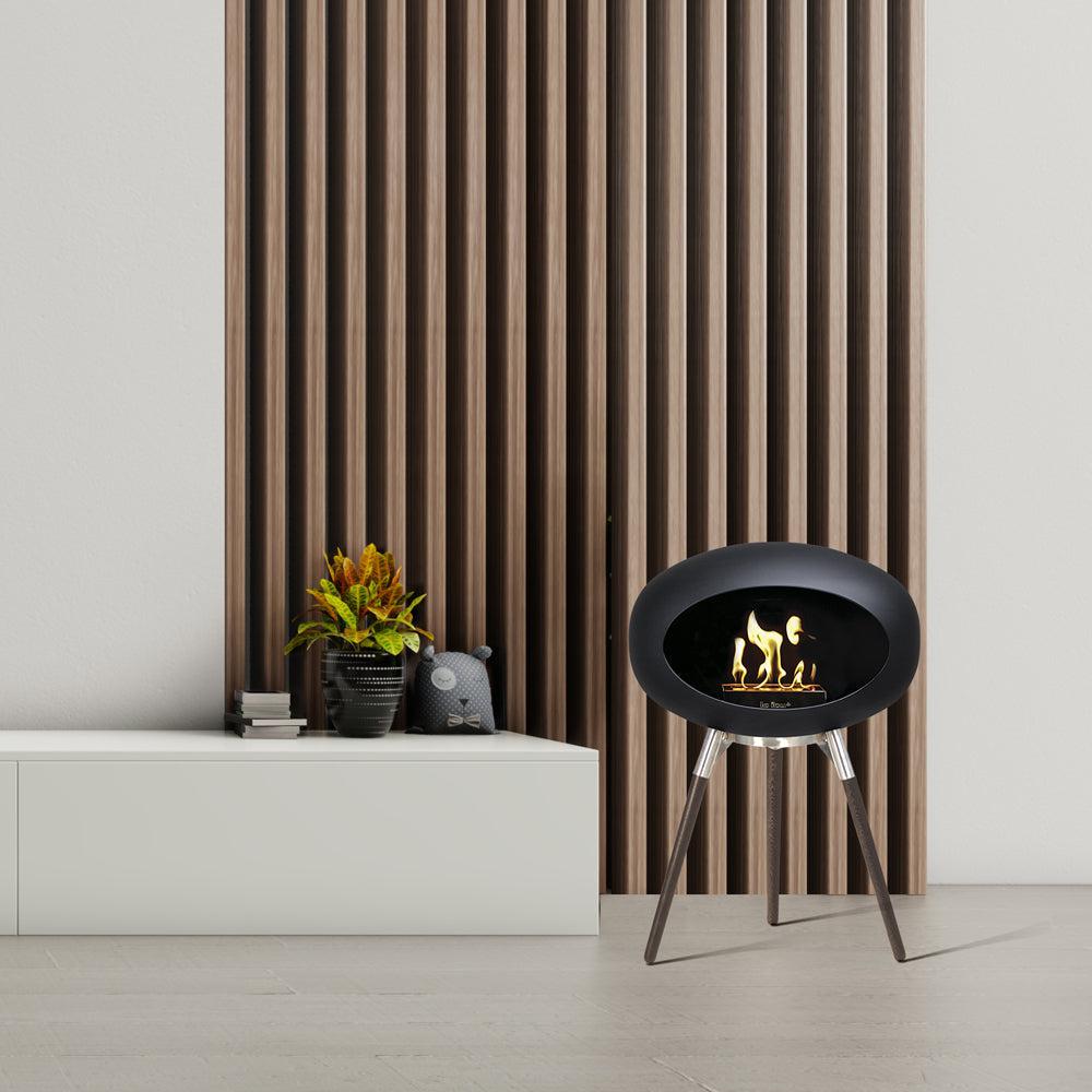 Le Feu Ground Low Bio Fireplace in Black