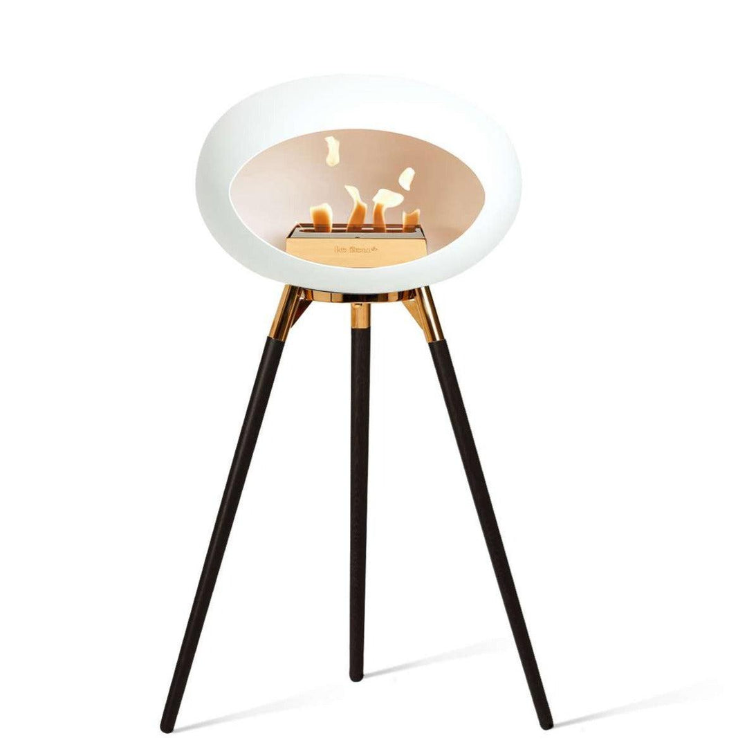 Le Feu Ground Low Bio Fireplace in White