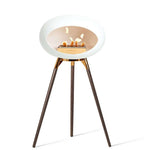 Le Feu Ground Low Bio Fireplace in White