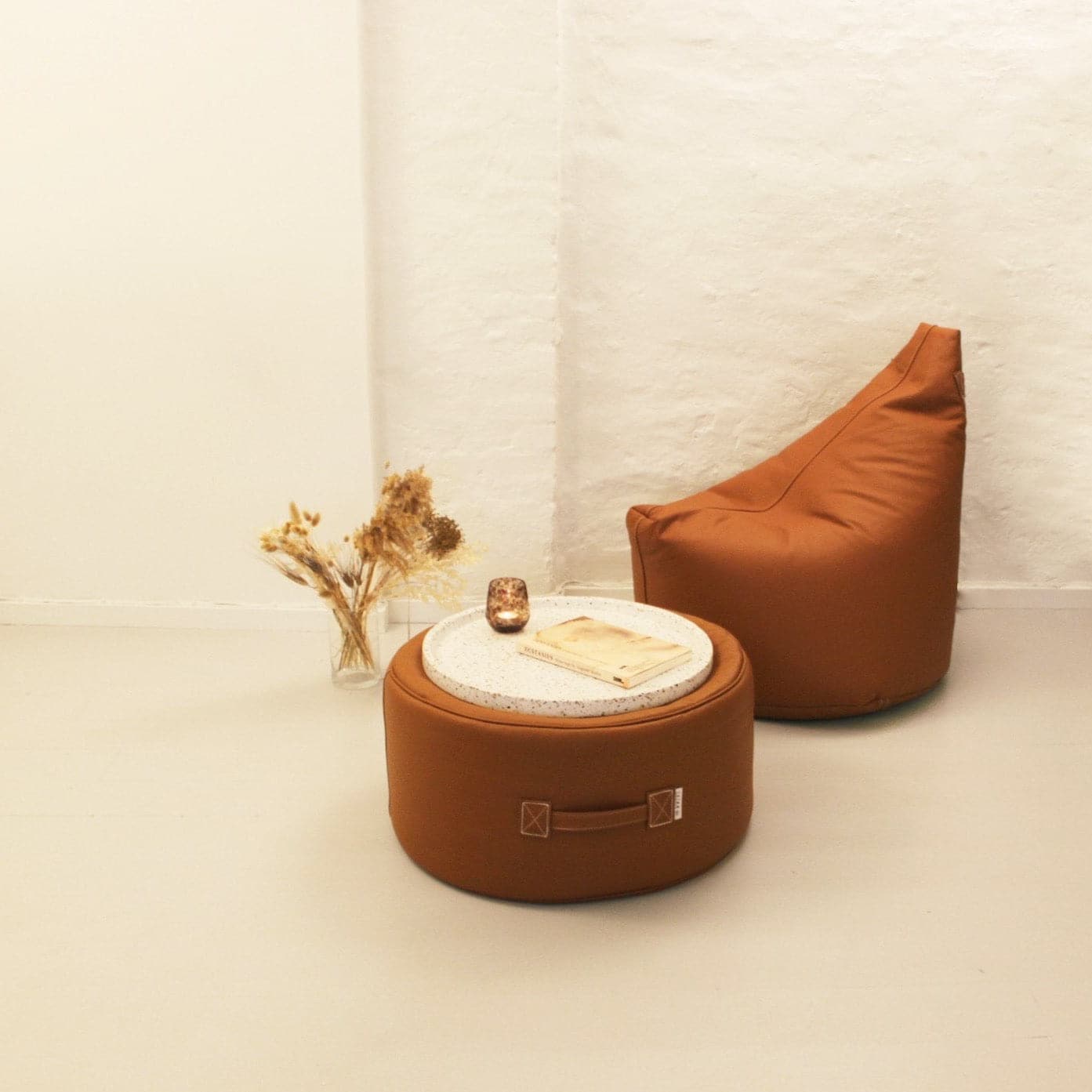 Lounge Satellite Luxurious Leather Beanbag - By Trimm - Real Scandinavian Quality