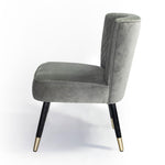 Manon | Occasional Chair in Soft Grey Velvet