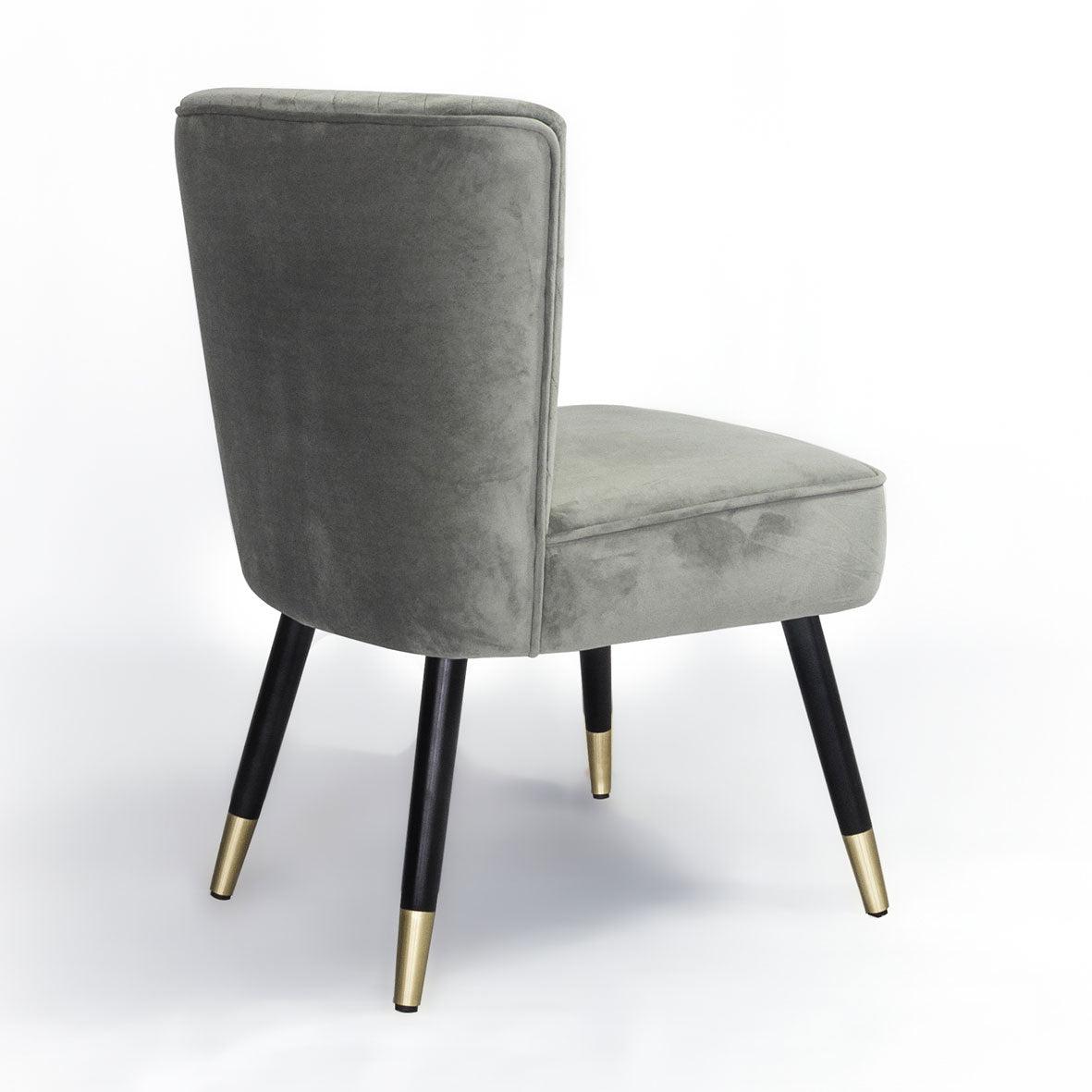 Manon | Occasional Chair in Soft Grey Velvet