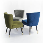 Manon | Occasional Chair in Soft Grey Velvet