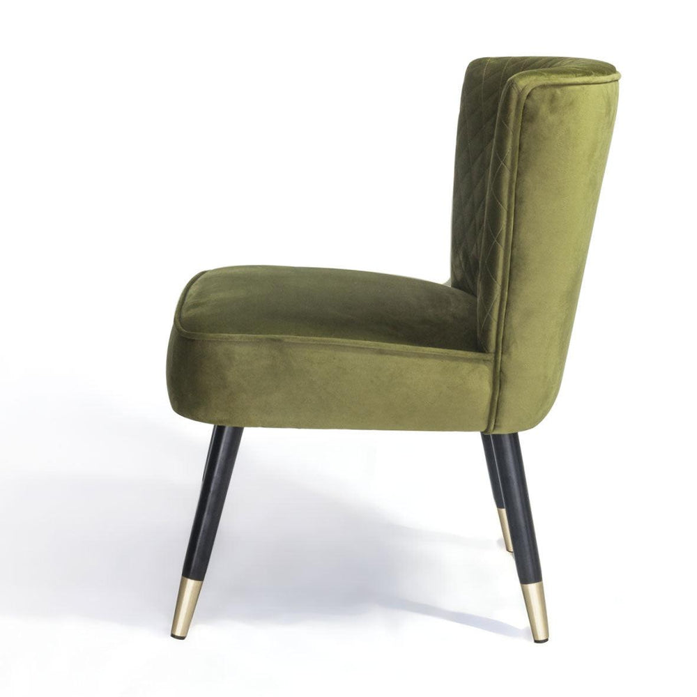 Manon | Occasional Chair in Vintage Green Velvet