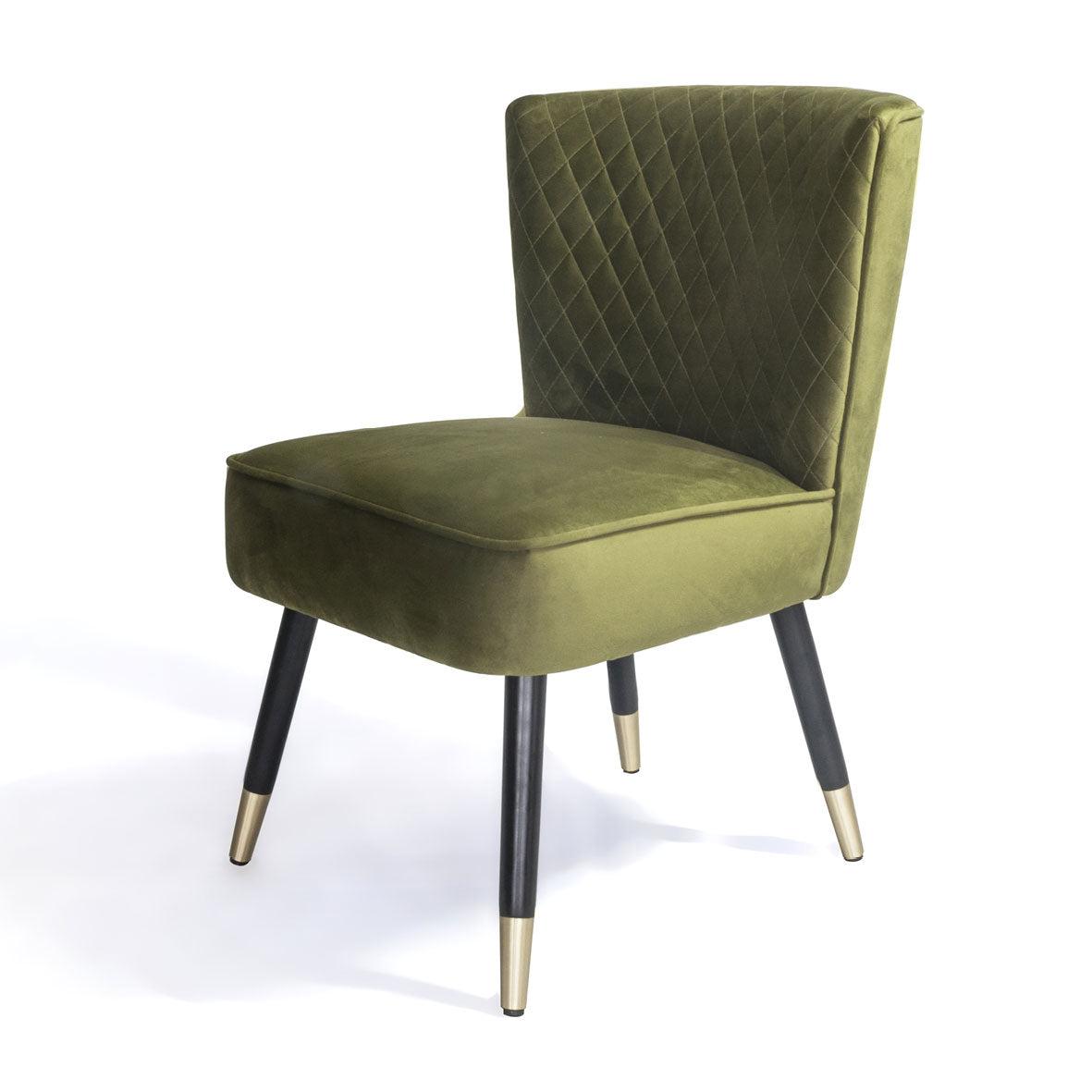 Manon | Occasional Chair in Vintage Green Velvet