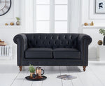 Mark Harris Montrose Black Leather 2-Seater Sofa