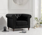 Mark Harris Montrose Black Leather Armchair