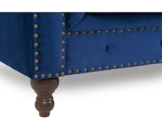 Mark Harris Montrose Blue Plush 3-Seater Sofa
