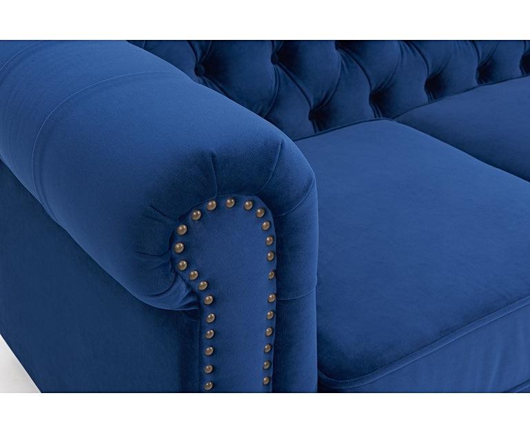 Mark Harris Montrose Blue Plush Armchair