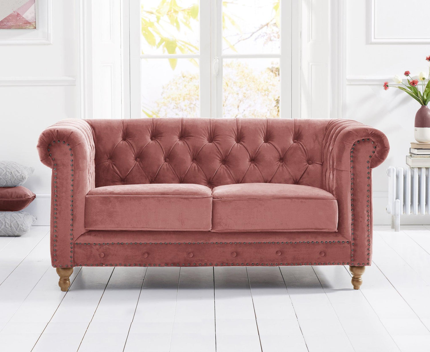 Mark Harris Montrose Blush Plush 2-Seater Sofa