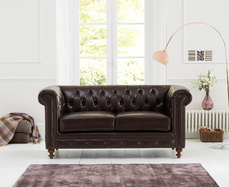Mark Harris Montrose Brown Leather 2-Seater Sofa