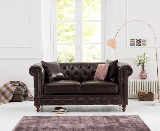 Mark Harris Montrose Brown Leather 2-Seater Sofa