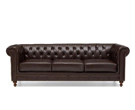 Mark Harris Montrose Brown Leather 3-Seater Sofa