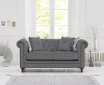 Mark Harris Montrose Grey Linen Fabric 2-seater Sofa