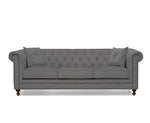 Mark Harris Montrose Grey Linen Fabric 3-seater Sofa