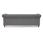 Mark Harris Montrose Grey Linen Fabric 3-seater Sofa
