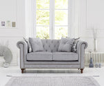 Mark Harris Montrose Grey Plush Fabric 2-seater Sofa