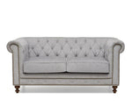Mark Harris Montrose Grey Plush Fabric 2-seater Sofa