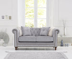 Mark Harris Montrose Grey Plush Fabric 2-seater Sofa