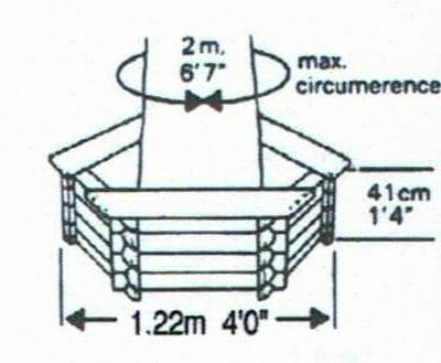 Medium Hexagonal Norlog Treated Timber Planter