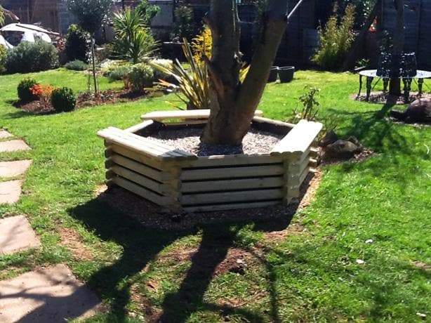 Medium Hexagonal Norlog Treated Timber Planter