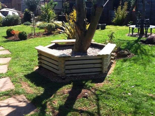 Medium Hexagonal Norlog Treated Timber Planter