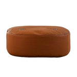 Oblong Luxurious Leather Pouff - By Trimm - Real Scandinavian Quality