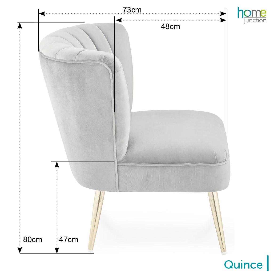 Quince | Cocktail Chair in Cool Grey
