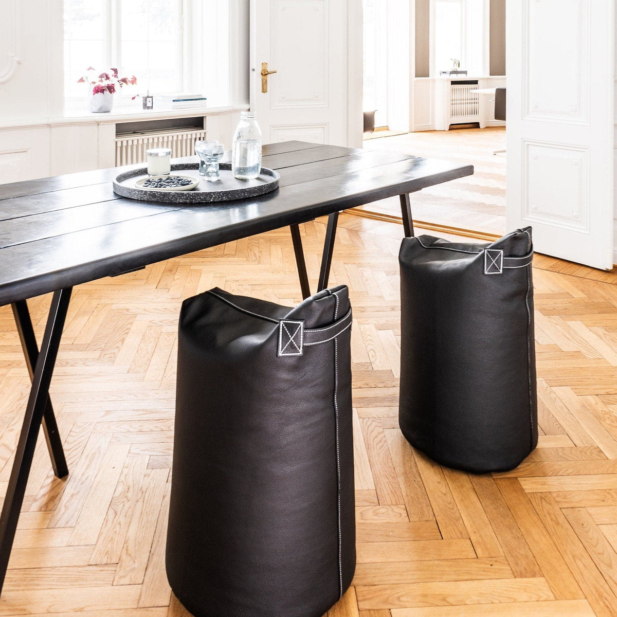 Satellite Luxurious Leather Stool - By Trimm - Real Scandinavian Quality