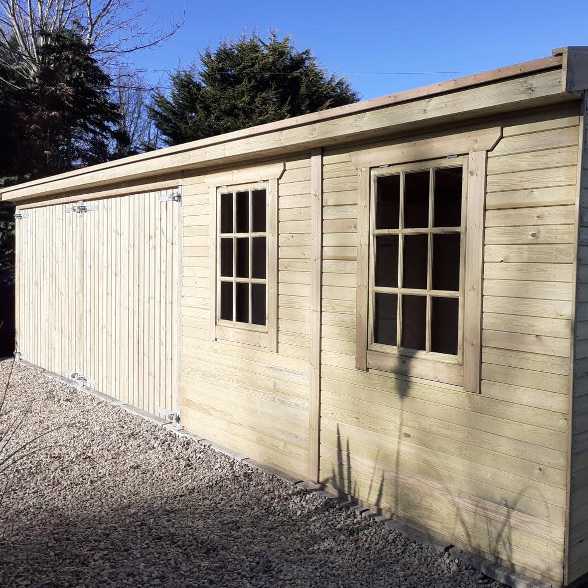 Tanalised Timber Apex Garden Shed, various sizes