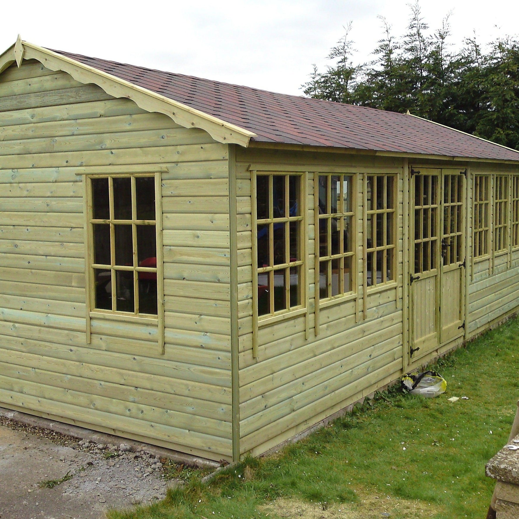 Tanalised Timber Apex Garden Shed, various sizes