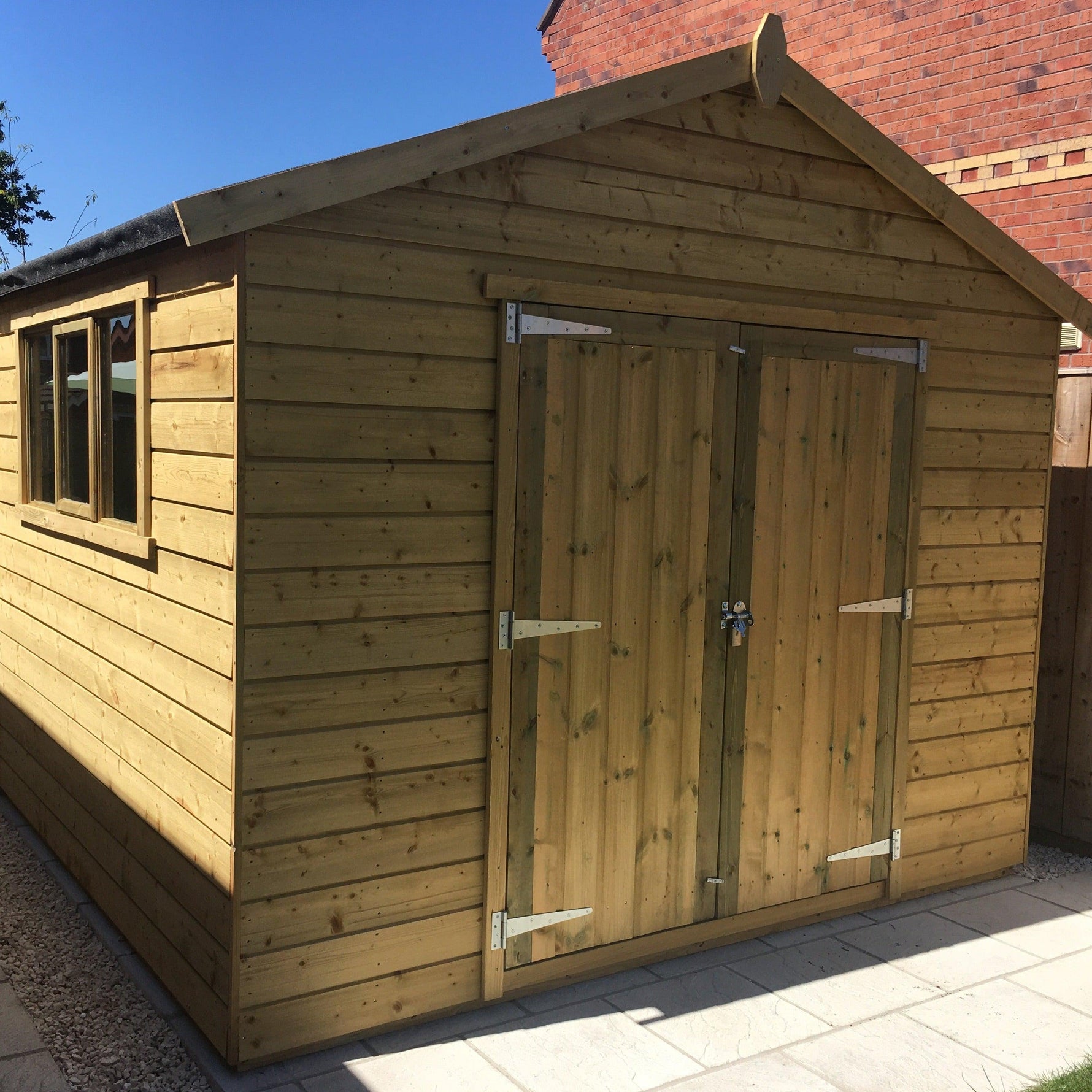 Tanalised Timber Apex Garden Shed, various sizes