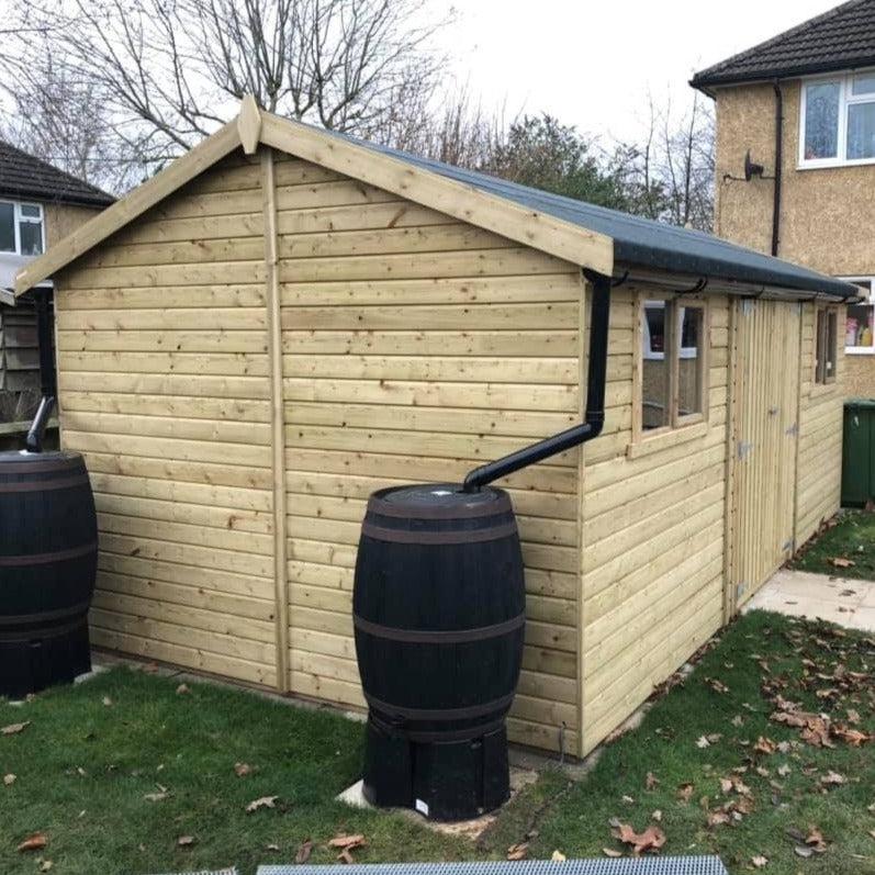 Tanalised Timber Apex Garden Shed, various sizes