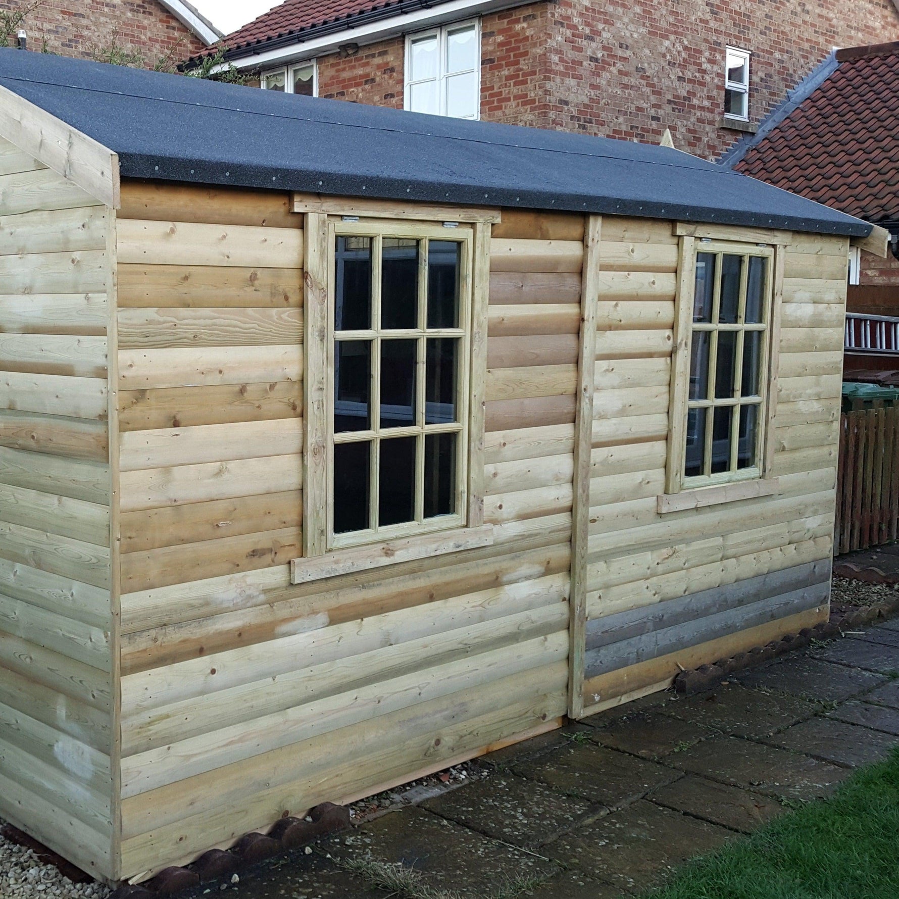 Tanalised Timber Apex Garden Shed, various sizes