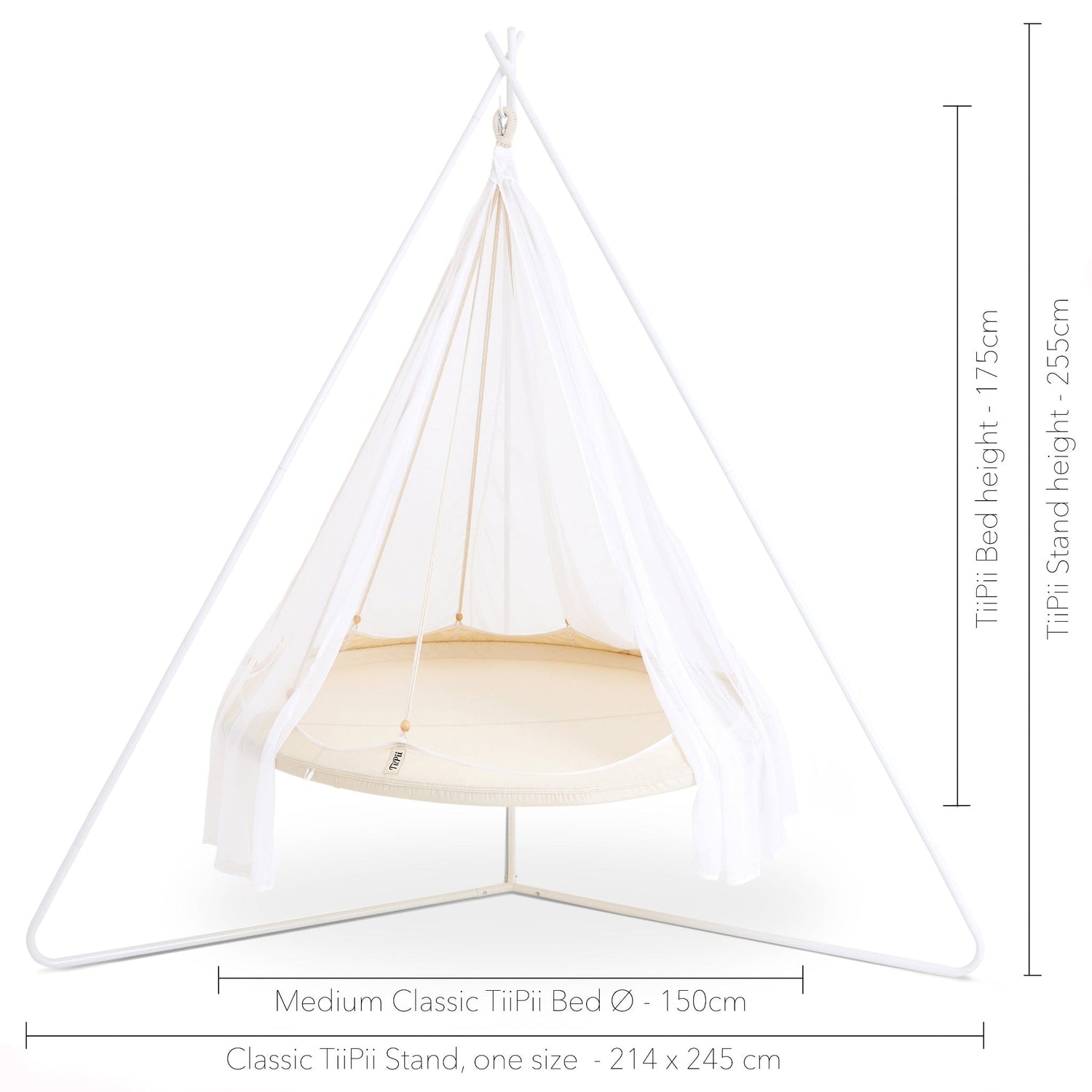 TiiPii Classic Hanging Day Bed Tent - Medium-5ft Diameter, Four Beautiful Colours