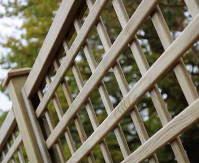 Treated Square Trellis Panel, with larger 70mm gap, ideal for growing up Pergolas and fencing