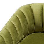 Vintage Green, Beautiful Velvet Quince Chaise, gold-plated legs